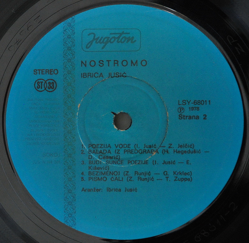 Ibrica Jusic 1976 Nostromo vinil 2